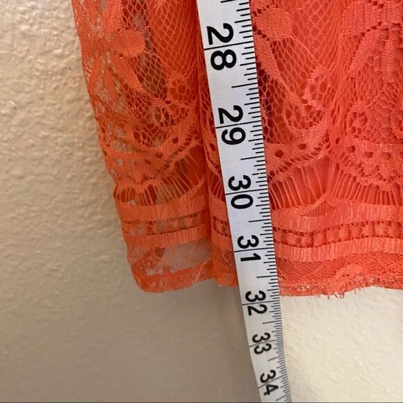 Forever 21 Lace short coral sleeveless mini Dress - small - Picture 5 of 11